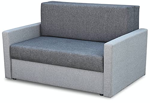 Bonni Tedi 2 Lehnsessel mit Schlaffunktion, Schlafsofa, Klappsofa, Schlafcouch, Bettsofa, vom Hersteller, Couch, Couchgarnitur, Sofagarnitur, Jugend, Ideal für kleine Wohnungen (Grau/Graphit) von Bonni