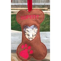 Personalisierter Leckerlibeutel Für Hunde, Hängedeko, Geschenk Tiergeschenk, Knochenform von BonnieBooDesign