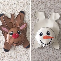 Weihnachts Untersetzer, Rentier Untersetzer, Schneemann Untersetzer 2Er Set von BonnieBooDesign