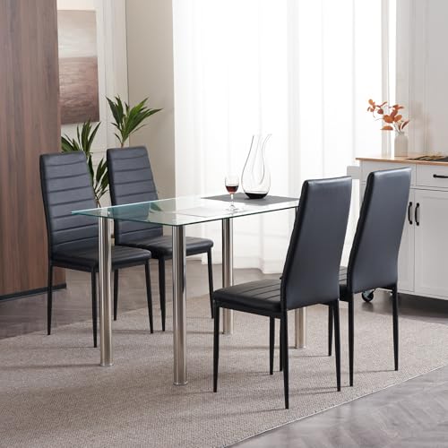 Bonnlo Esszimmerstühle (Schwarz, 4er Set) von Bonnlo