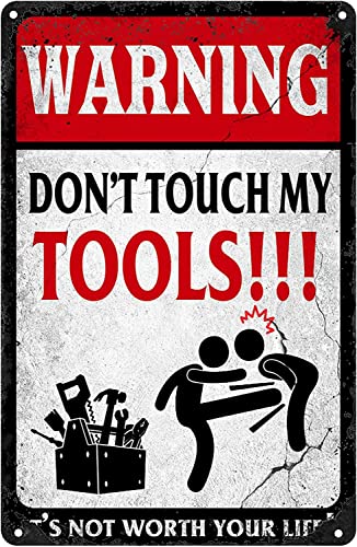 Warnschild mit Aufschrift "Warning Don't Touch My Tools Signs Warning Traffic Road Street Caution Sign Safety Sign Indoor Or Outdoor" Signs For Home Office Work 20,3 x 30,5 cm Warnschild mit Aufschrift "Warning Don't Touch My Tools Signs Warning Traffic Road Street Caution Sign Safety Sign Indoor Or Outdoor" Signs For Home Office Work 20,3 x 30,5 cm von Bonoff