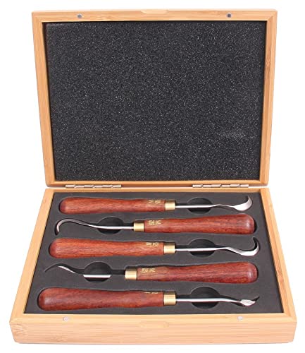 Bonsai - Jin + Shari-Werkzeug 5 TLG. Set Schnitzwerkzeuge in Bambusbox 60998 von Bonsai-Shopping