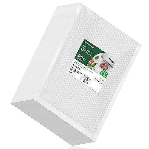 Bonsenkitchen Vakuumierbeutel 20x30 cm, 200 Beutel Profi-Folienbeutel für alle Vakuumiergerät, vakuumbeutel für lebensmittel, Sous Vide Gefrierbeutel, Einschweissbeutel, BPA-frei von Bonsenkitchen