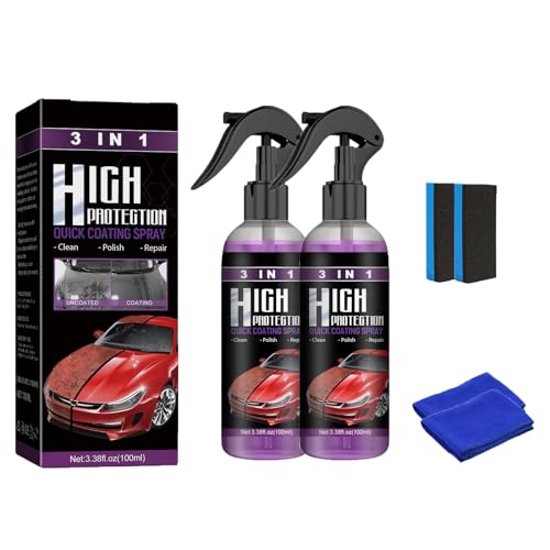 Bonseor 3 in 1 Ceramic Car Coating Spray High Protection Mirror Shine Car Coating Spray Nano Coating Pro Spray for Cars (2 PCS) von Bonseor