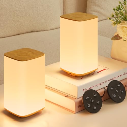 Bonsery LED Nachttischlampe 2er Set mit Fernbedienung, 3000mAh Stilllicht Touch Dimmbar mit 256 Farbwechsel & 3 Farbtemperaturen, Nachtlicht Dimmbar mit Memory Timer Funktion für Schlafen Stillen Büro Bonsery LED Nachttischlampe 2er Set mit Fernbedienung, 3000mAh Stilllicht Touch Dimmbar mit 256 Farbwechsel & 3 Farbtemperaturen, Nachtlicht Dimmbar mit Memory Timer Funktion für Schlafen Stillen Büro von Bonsery