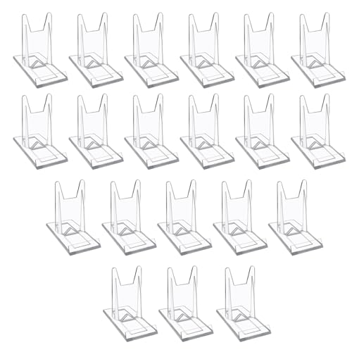 Bonsicoky 20 verstellbare Buchständer aus transparentem Acryl – Mini-Staffeleihalter für Heimbüro-Dekoration und festliche Displays – perfekt für Zuhause oder Büro von Bonsicoky