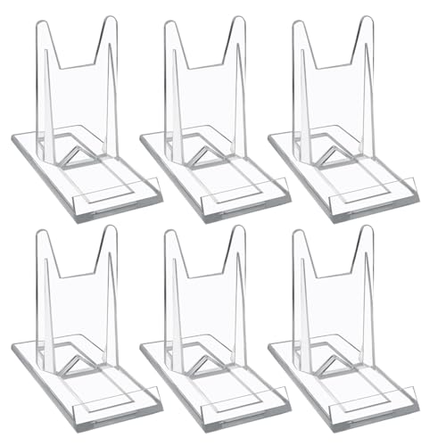Bonsicoky Buchständer aus Acryl, verstellbar, transparent, Mini-Staffeleihalter für Zuhause, Büro, Dekoration und festliche Displays, perfekt für Zuhause oder Büro, 6 Stück Bonsicoky Buchständer aus Acryl, verstellbar, transparent, Mini-Staffeleihalter für Zuhause, Büro, Dekoration und festliche Displays, perfekt für Zuhause oder Büro, 6 Stück von Bonsicoky