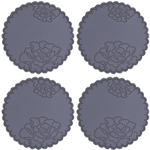 4 Stücke Silikon Fower Untersetzer Küche Küche Esstisch Dekoration Wärme Isolierung Widerstaner Matte Pad Cup Halter Coaster Tischsat Küchenwerkzeuge von Bontannd