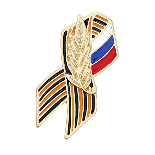 Bontannd Russische Brosche Pin Ribbon Ohr Von Weizen Russische Flagge Saint George Victory Day Broschen Revers Pin Abzeichen Festliche Geschichte Erinnerungssymbol Zeichen Geschenke von Bontannd