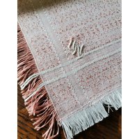 Set Von 6 Vintage Damast Stoff Servietten - 60Er Jahre Baumwolle Neu Und Unbenutzt Monogram Un von BonumProNatura