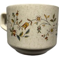 Vintage Temper Ware Von Lenox Merriment Teetasse Kaffee Keramik Usa Mikrowelle Kühlschrank Gefrierschrank Sicher Beige Blume Frühling Sommer von JunkWithJeab