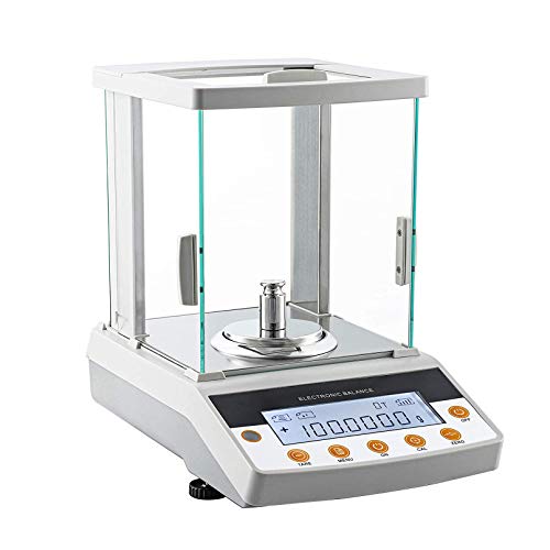 Bonvoisin Analytische Waage 100-300gx1mg Pr?zisionslaborwaage 0.001g Digitale Analysenwaage RS232-Schnittstelle Labor Elektronische Waage LCD-Anzeige mit Windschutzscheibe (220g, 0.1mg) von Bonvoisin
