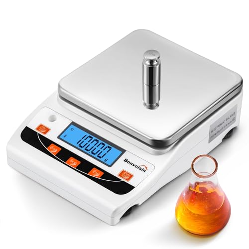Bonvoisin Laborwaage 5000g x 0.01g Hochpräzise Laborwaage Wissenschaftliche Waage 0.01 Gramm Genauigkeit Elektronische Analysewaage Digitale Küchenschmuck Zählwaage Bonvoisin Laborwaage 5000g x 0.01g Hochpräzise Laborwaage Wissenschaftliche Waage 0.01 Gramm Genauigkeit Elektronische Analysewaage Digitale Küchenschmuck Zählwaage von Bonvoisin