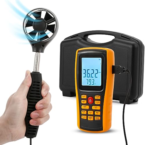Bonvoisin Windmesser Anemometer Handheld CFM/CMM Luftstrom-Geschwindigkeitsmesser mit hintergrundbeleuchtetem LCD-Display für die HVAC in-Luftkanal-Luftstrom-Luftgeschwindigkeitstemperatur Bonvoisin Windmesser Anemometer Handheld CFM/CMM Luftstrom-Geschwindigkeitsmesser mit hintergrundbeleuchtetem LCD-Display für die HVAC in-Luftkanal-Luftstrom-Luftgeschwindigkeitstemperatur von Bonvoisin