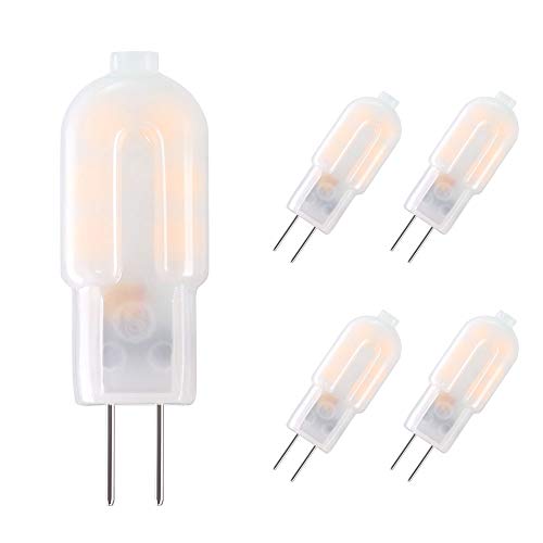 Vicloon G4 LED Lampen,[5er Pack] LED Birne Schrubben Schale 12V AC/DC, 2W ersetzt 15W Halogenlampen/Warmweiß 3000K/Nicht Dimmbar Abstrahlwinkel Leuchtmittel Birne von Vicloon