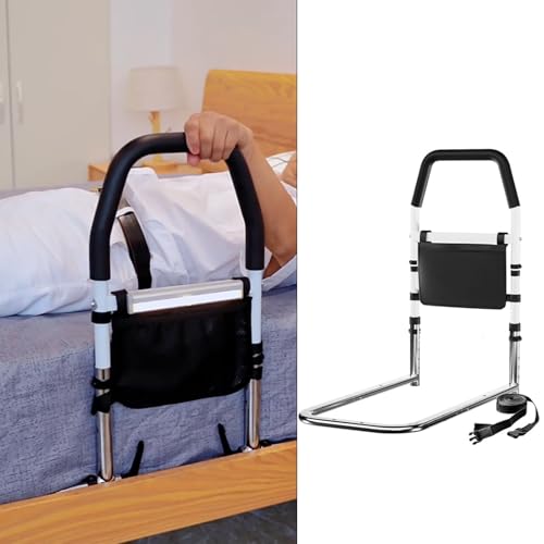 Bonxrddun Verstellbare Bettsicherheitsgeländer mit Nachtsicht & Platzsparendem Design - Premium Betthaltegriff für ältere Erwachsene von Bonxrdun