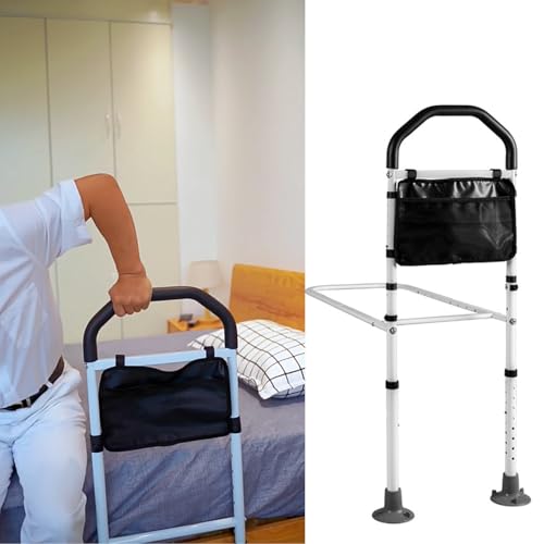 Bonxrdun Verstellbares Bett-Sicherheitsgeländer mit Nachtsicht & platzsparendem Design - Premium Betthaltegriff für ältere Erwachsene von Bonxrdun