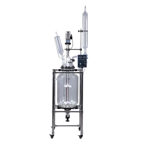 Bonxrdun 50L Explosion-Proof Chemielabor Ummantelte Doppelschichtiger Glasreaktor Gerät für chemische Reaktionen von Bonxrdun