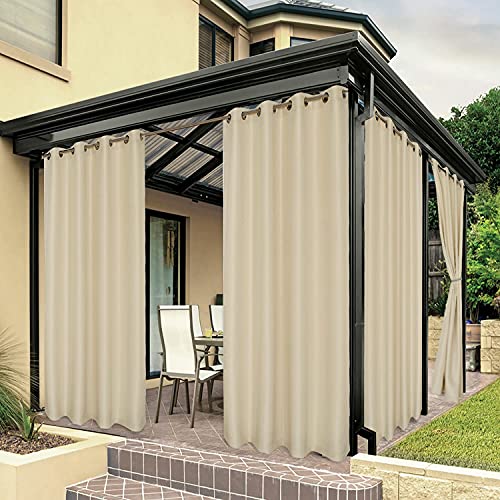 BONZER Wasserdichte Outdoor-Vorhänge für Terrasse, Veranda, Pergola, Sonnenlicht, Sichtschutz, Ösen, Innenvorhang, für Schlafzimmer, Wohnzimmer, 1 Stück, 213 x 213 cm, Creme BONZER Wasserdichte Outdoor-Vorhänge für Terrasse, Veranda, Pergola, Sonnenlicht, Sichtschutz, Ösen, Innenvorhang, für Schlafzimmer, Wohnzimmer, 1 Stück, 213 x 213 cm, Creme von Bonzer