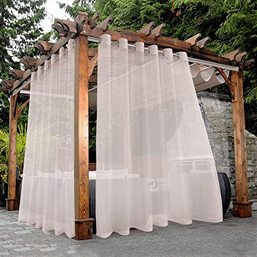 Bonzer, transparente Outdoor-Vorhänge für die Terrasse, wasserdicht – 2 breite Vorhangpaneele mit Ösen für Wohnzimmer, Schlafzimmer, Veranda, Pergola oder Cabana, 254 x 241 cm, rosé Bonzer, transparente Outdoor-Vorhänge für die Terrasse, wasserdicht – 2 breite Vorhangpaneele mit Ösen für Wohnzimmer, Schlafzimmer, Veranda, Pergola oder Cabana, 254 x 241 cm, rosé von Bonzer