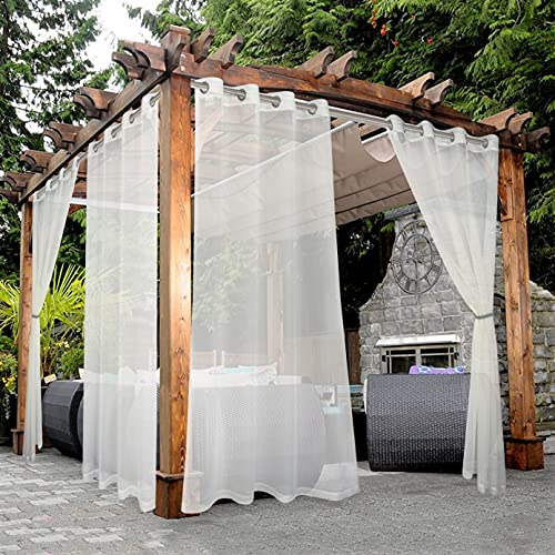 Bonzer, wasserdichte, transparente Vorhänge für drinnen und draußen – 2 Vorhangpaneele mit Ösen für Wohnzimmer, Schlafzimmer, Veranda, Pergola oder Cabana, 137 x 241 cm, beige Bonzer, wasserdichte, transparente Vorhänge für drinnen und draußen – 2 Vorhangpaneele mit Ösen für Wohnzimmer, Schlafzimmer, Veranda, Pergola oder Cabana, 137 x 241 cm, beige von Bonzer