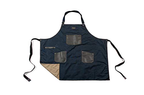 Bonzer 12790-02 Barman's Apron Schürze, gewachste Baumwolle, Schwarz von Bonzer