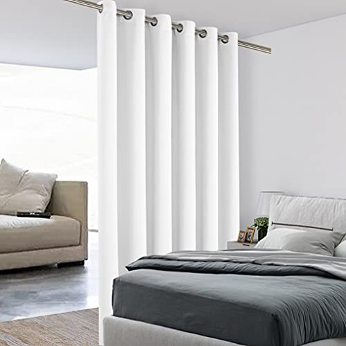 Bonzer Raumteiler-Vorhang, Sichtschutztrennwände, breite Verdunkelungsvorhänge für Gemeinschaftszimmer, 228 x 178 cm (L x B), 1 Panel, grauweiß von Bonzer