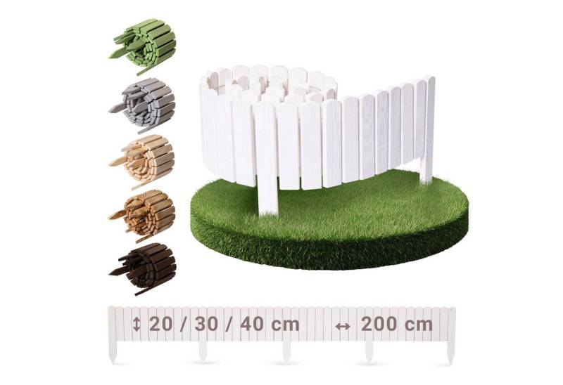 BooGardi Beetumrandung Rollborder, LxH: 200x20 cm, 3 Höhen Beeteinfassung Beetrolli Steckzaun Zaun von BooGardi