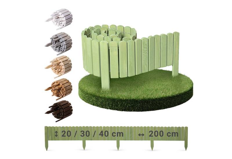 BooGardi Beetumrandung Rollborder, LxH: 200x20 cm, 3 Höhen Beeteinfassung Beetrolli Steckzaun Zaun von BooGardi