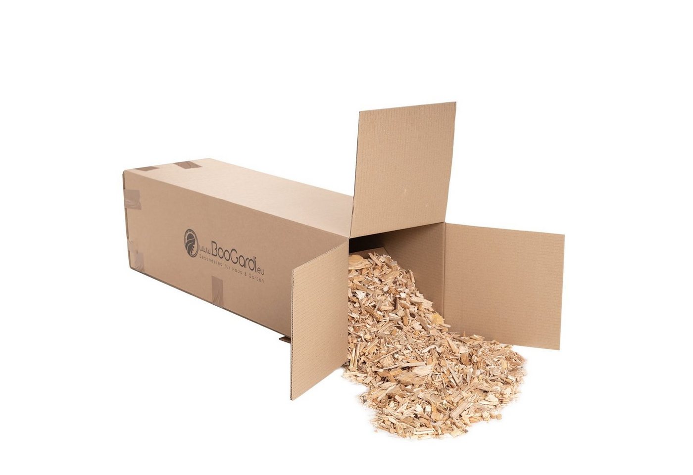BooGardi Holzhäcksel Hackschnitzel, 76 l, (im Karton), Unkrautschutz Fallschutz Füllmaterial Winterschutz von BooGardi