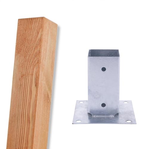 BooGardi Imprägnierte Holzpfosten · 18 Größen · 7x7x150 cm 1 Stück mit Aufschraubhülse · Vierkantpfosten mit flachem Kopf · Kiefer · Kantholz Balken BooGardi Imprägnierte Holzpfosten · 18 Größen · 7x7x150 cm 1 Stück mit Aufschraubhülse · Vierkantpfosten mit flachem Kopf · Kiefer · Kantholz Balken von BooGardi