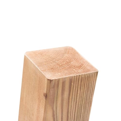BooGardi Imprägnierte Holzpfosten · 18 Größen · 7x7x80 cm 4 Stück · Vierkantpfosten mit flachem Kopf · Kiefer · Kantholz Balken von BooGardi