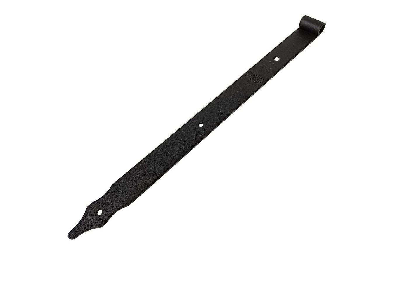 BooGardi Ladenband Ladenband schwarz - Größe: 400 x 30 x 3 mm - Ausführung: ohne (1 St., schwarz 400x30x3mm ohne Kloben), Tor Tür Fenster Scharnier Türband Torband Beschlag von BooGardi