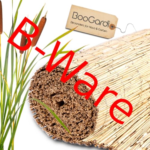 BooGardi Schilfrohrmatte B-Ware · 90-200cm x 600cm · 90x600cm Schilfmatte · Windschutz Sonnenschutz Winterschutz Natur Partydeko Strandbar Beach Party von BooGardi