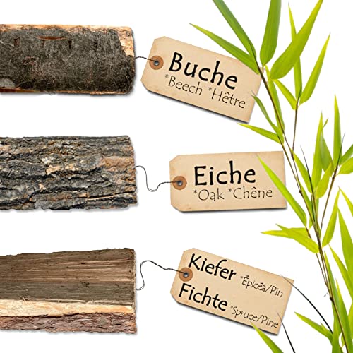 Brennholz · 10kg | 20kg | 30kg | 0,5 RM | 1 RM | Buche · Eiche · Kiefer/Fichte · getrocknet · (Eiche, 30kg) · 25-28cm · kaminfertig · aus Deutschland · Kaminholz von BooGardi