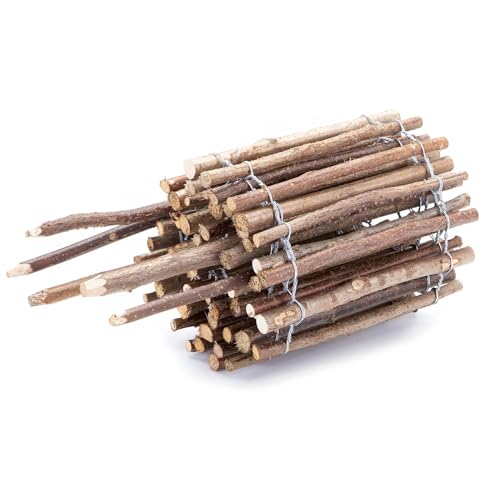 BooGardi Staketenzaun mit Rinde Rollsteckzaun Holz in 6 Varianten · 35cm hoch · 3m lang · Lattenabstand 5-7cm · Beeteinfassung Rollzaun · Beetumrandung aus Haselnuss von BooGardi