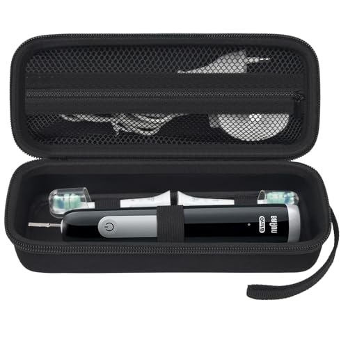 Etui kompatibel mit Philips Sonicare ProtectiveClean 4100 6100 5100 6500 7500 wiederaufladbare elektrische Zahnbürste, Reisetasche für Oral-B Pro und Chager & Zubehör (Schwarz) von Boobowl