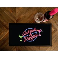 Cocktails & Dreams Bar Läufer, Home Cocktailbar Gin Mat von Artyluce