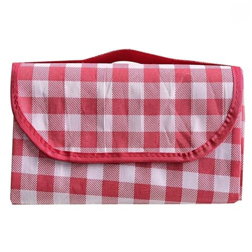 BooeDareno 1 x tragbare Feder-Reisematte, Reisematte, Picknick-Matte, verdickte, wasserdichte Camping-Matte, Strand (rot) von BooeDareno
