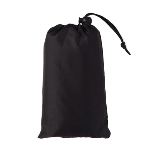 BooeDareno 140 x 200 cm Taschen-Picknick-Strandmatte, sandfreie Decke, Camping, Outdoor, Picknick, Zelt, faltbare Abdeckung, Bettwäsche, 3 Größen (Schwarz, 1 x 1,4 m) von BooeDareno