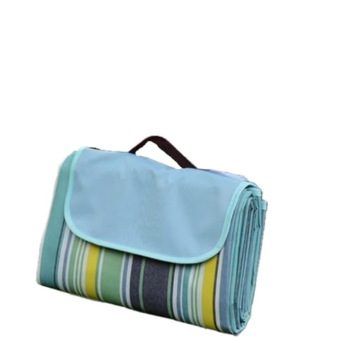 BooeDareno Tragbare Picknickdecke für den Außenbereich, 3 Größen, wasserdicht, Strandkissen, Matte, Babyschlafmatte, feuchtigkeitsbeständig, kariert, Multiplayer-Campingmatte (Blau, 200 x 200 cm) von BooeDareno
