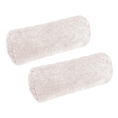 Bookiepad Nackenrolle Cozy Home 2er Set, ergonomische Form für Nacken- oder Lendenstütze (Beige) von Bookiepad