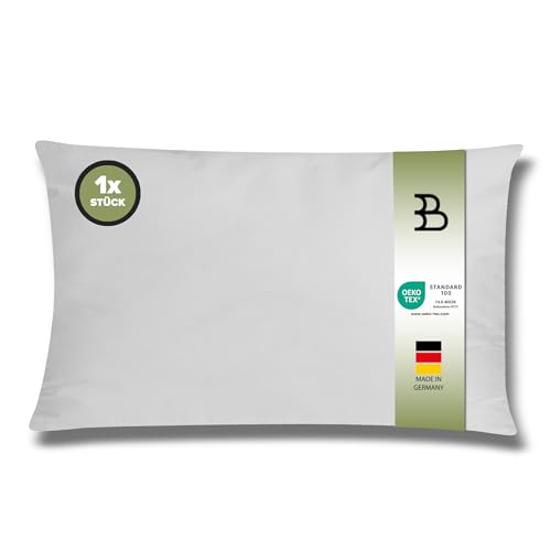 Bookiepad Kissenfüllung 1x 50x30 cm, Made in Germany, 30°C waschbares Innenkissen, ÖKOTEX 100, hypoallergen, Polyester Füllung für Couchkissen, Sofa Kissen, Cocktailkissen und Kopfkissen von Bookiepad