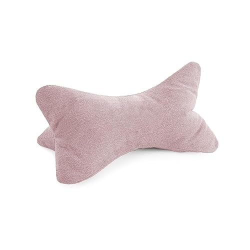 Bookiepad Leseknochen, Nackenrolle Cozy Home, (Velour Stoff) ergonomische Form für Nacken- oder Lendenstütze, 42 x 22 cm, Flexible Stütze für Bücher, E-Books oder Tablets (Farbe Altrose) von Bookiepad