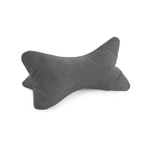 Bookiepad Leseknochen, Nackenrolle Cozy Home, (Velour Stoff) ergonomische Form für Nacken- oder Lendenstütze, 42 x 22 cm, Flexible Stütze für Bücher, E-Books oder Tablets (Farbe Anthrazit) von Bookiepad