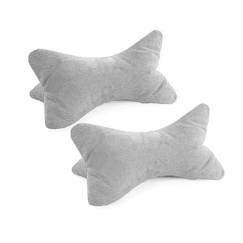 Bookiepad Leseknochen Cozy Home 2er Set, ergonomische Form für Nacken- oder Lendenstütze, Flexible Stütze für Bücher, E-Books oder Tablets (Grau) von Bookiepad