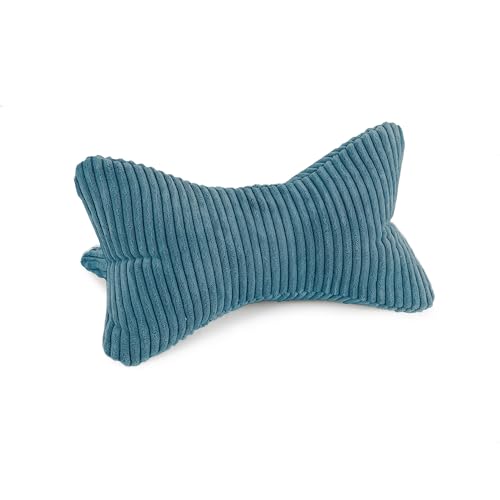Bookiepad Leseknochen, Nackenrolle Cozy Shara, im Cord Design, ergonomische Form für Nacken- oder Lendenstütze, 42 x 22 cm, Flexible Stütze für Bücher, E-Books oder Tablets (Farbe Petrol) von Bookiepad