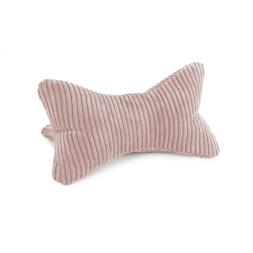 Bookiepad Leseknochen, Nackenrolle Cozy Shara, im Cord Design, ergonomische Form für Nacken- oder Lendenstütze, 42 x 22 cm, Flexible Stütze für Bücher, E-Books oder Tablets (Farbe Rose) von Bookiepad