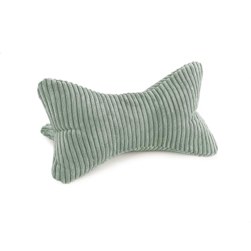 Bookiepad Leseknochen, Nackenrolle Cozy Shara, im Cord Design, ergonomische Form für Nacken- oder Lendenstütze, 42 x 22 cm, Flexible Stütze für Bücher, E-Books oder Tablets (Farbe Salbei) von Bookiepad
