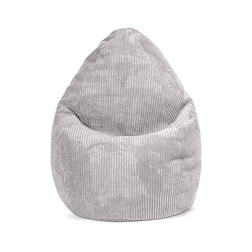 Bookiepad Sitting Point Sitzsack Shara Cord (grau, XL 220l) von Bookiepad